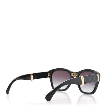 Chanel Acetate Metal Crystal Square Folding Sunglasses 6055-B Grey 4 of 9