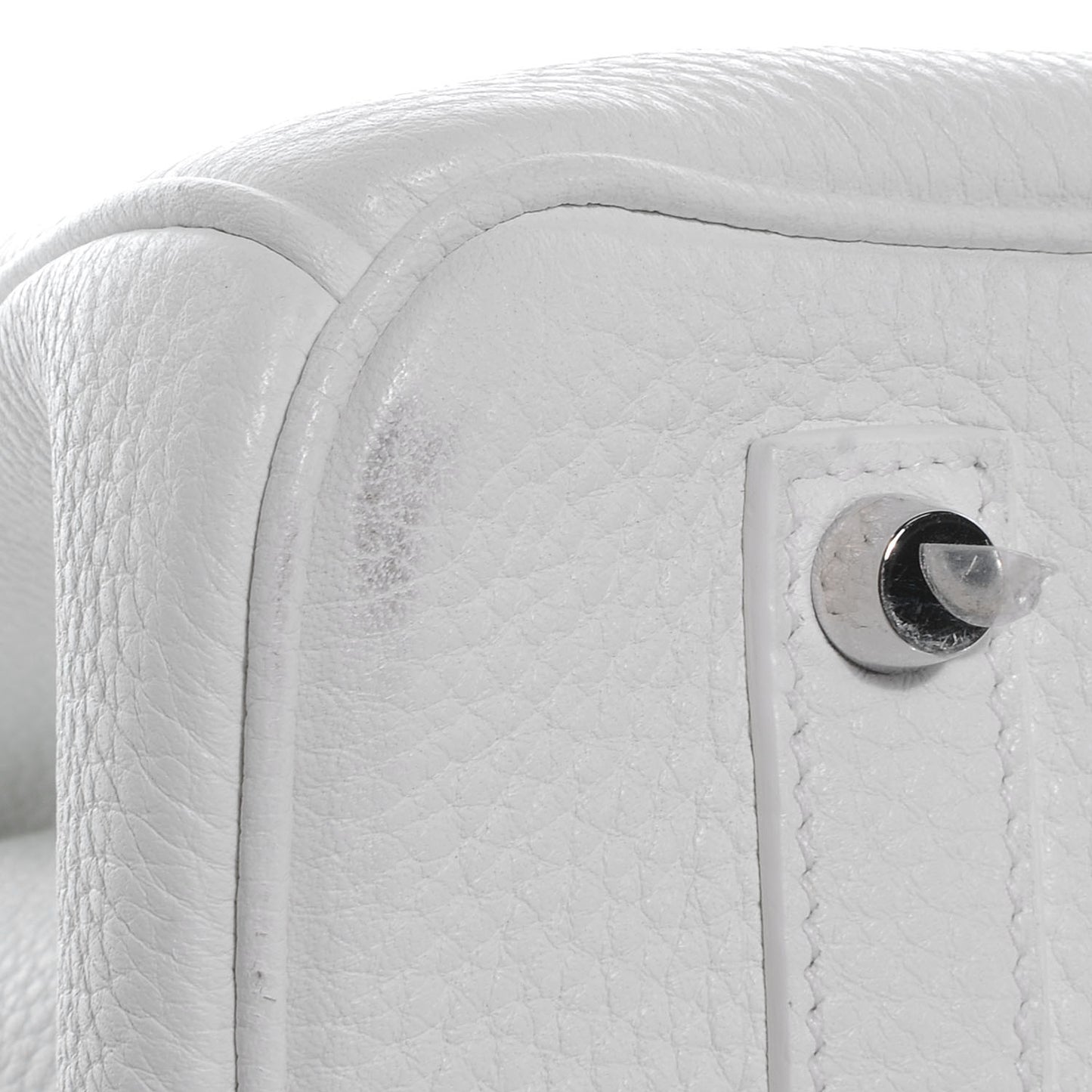 Taurillon Clemence Lizard Club Birkin 35 Blanc Gris Perle Sanguine
