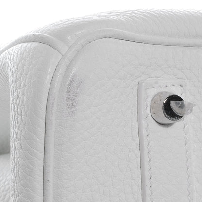 Hermes Taurillon Clemence Lizard Club Birkin 35 Blanc Gris Perle Sanguine 5 of 13