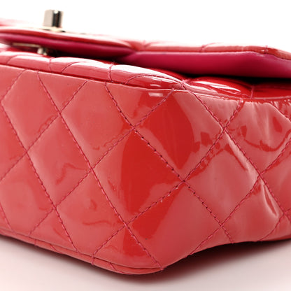 Chanel Patent Calfskin Quilted Mini Rectangular Flap Pink 10 of 10