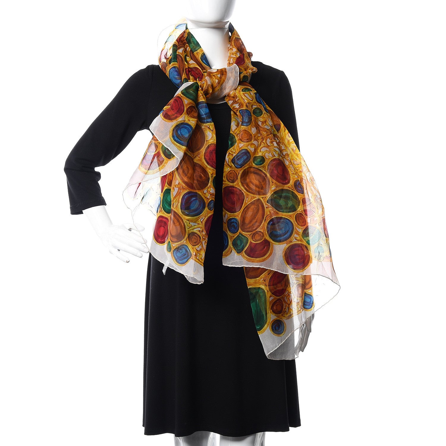 Chanel Silk Jewels Printed Scarf Multicolor 2 of 5