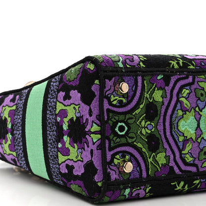 Christian Dior Canvas Embroidered Indian Purple Medium Lady D-Lite Multicolor 8 of 9