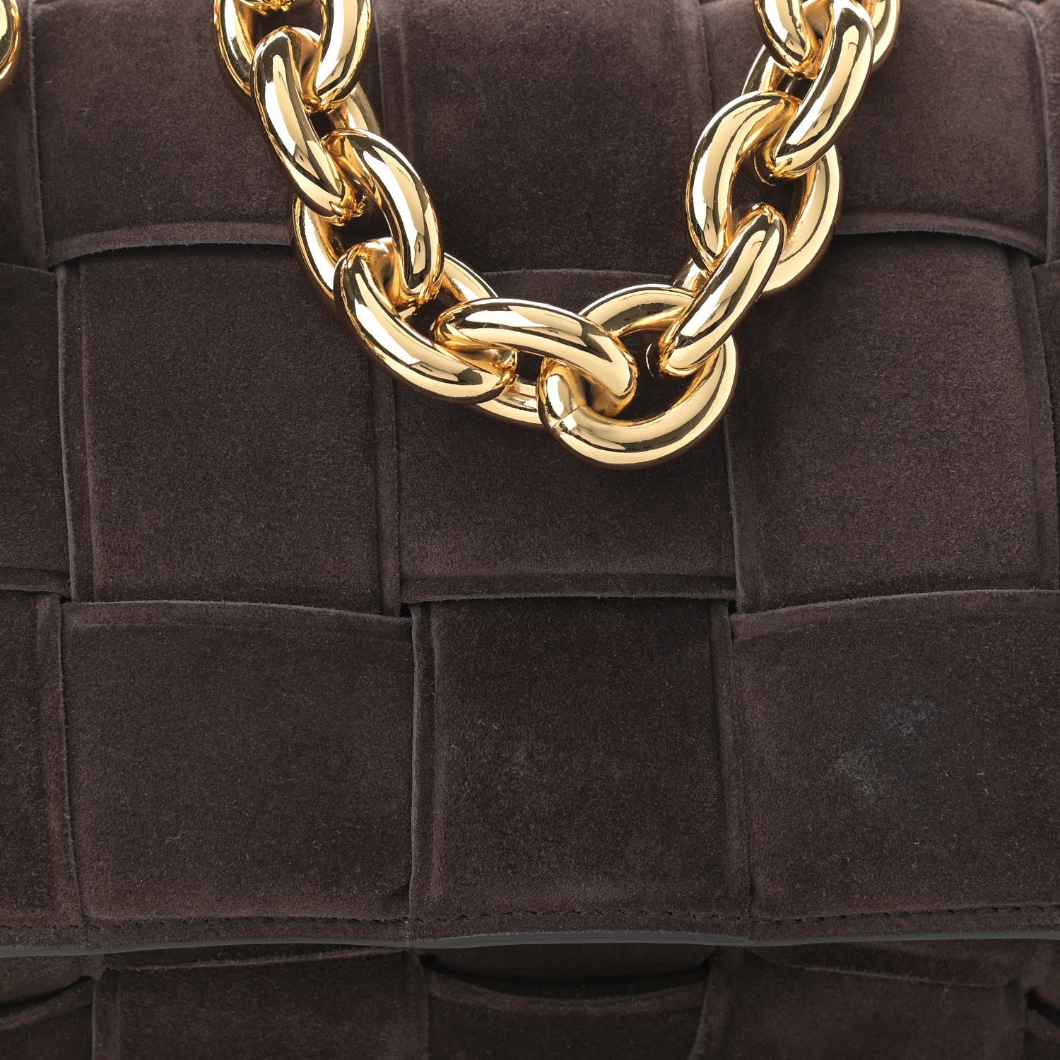 Bottega Veneta Suede Maxi Intrecciato Padded Chain Cassette Crossbody Bag Fondant 8 of 10