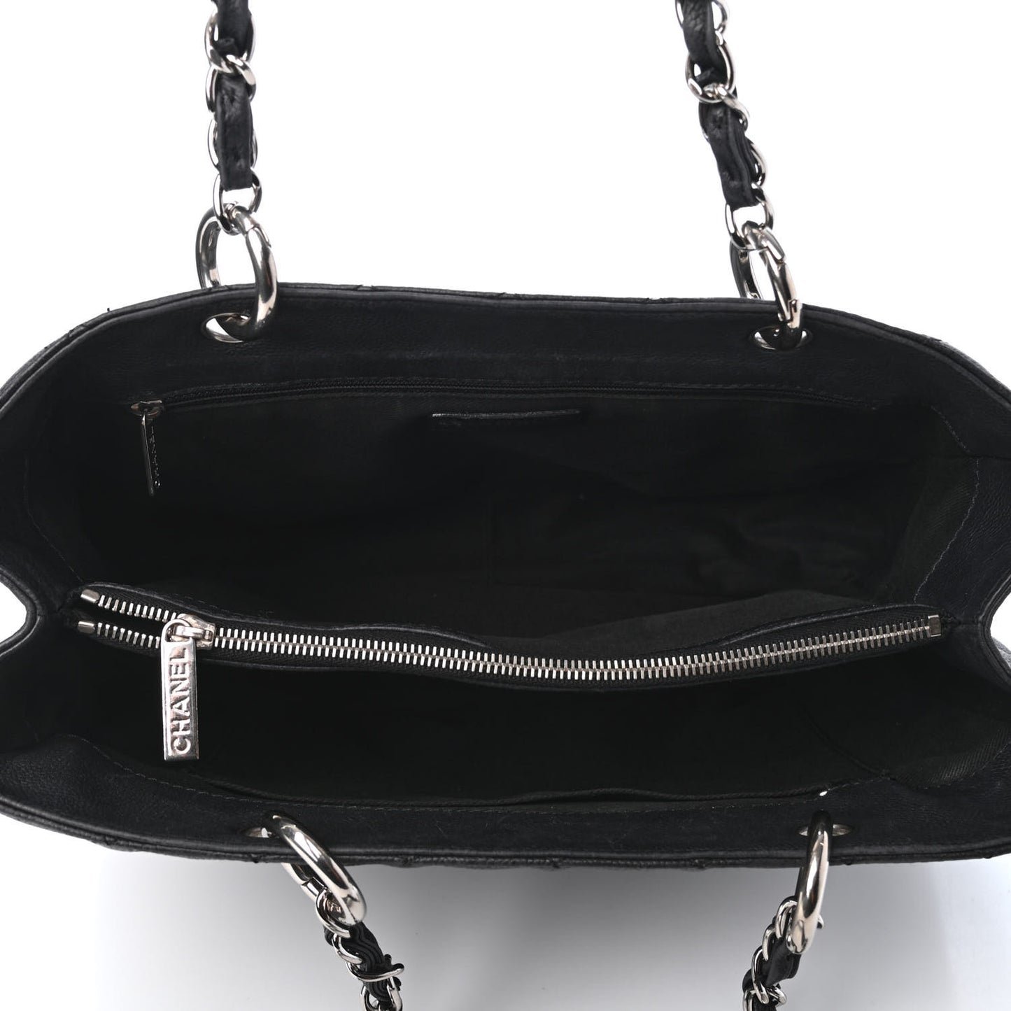 Caviar Quilted Grand Shopping Tote GST Black