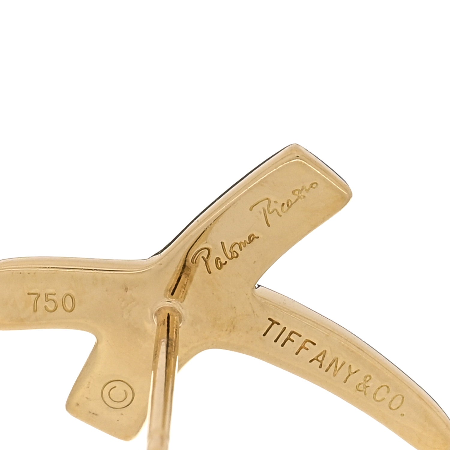 Tiffany 18K Yellow Gold Paloma's Graffiti X Earrings 4 of 4