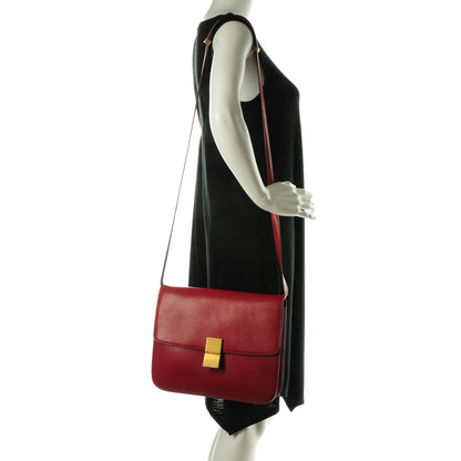 Celine Smooth Calfskin Large Classic Box Flap Bag Red 2 of 13