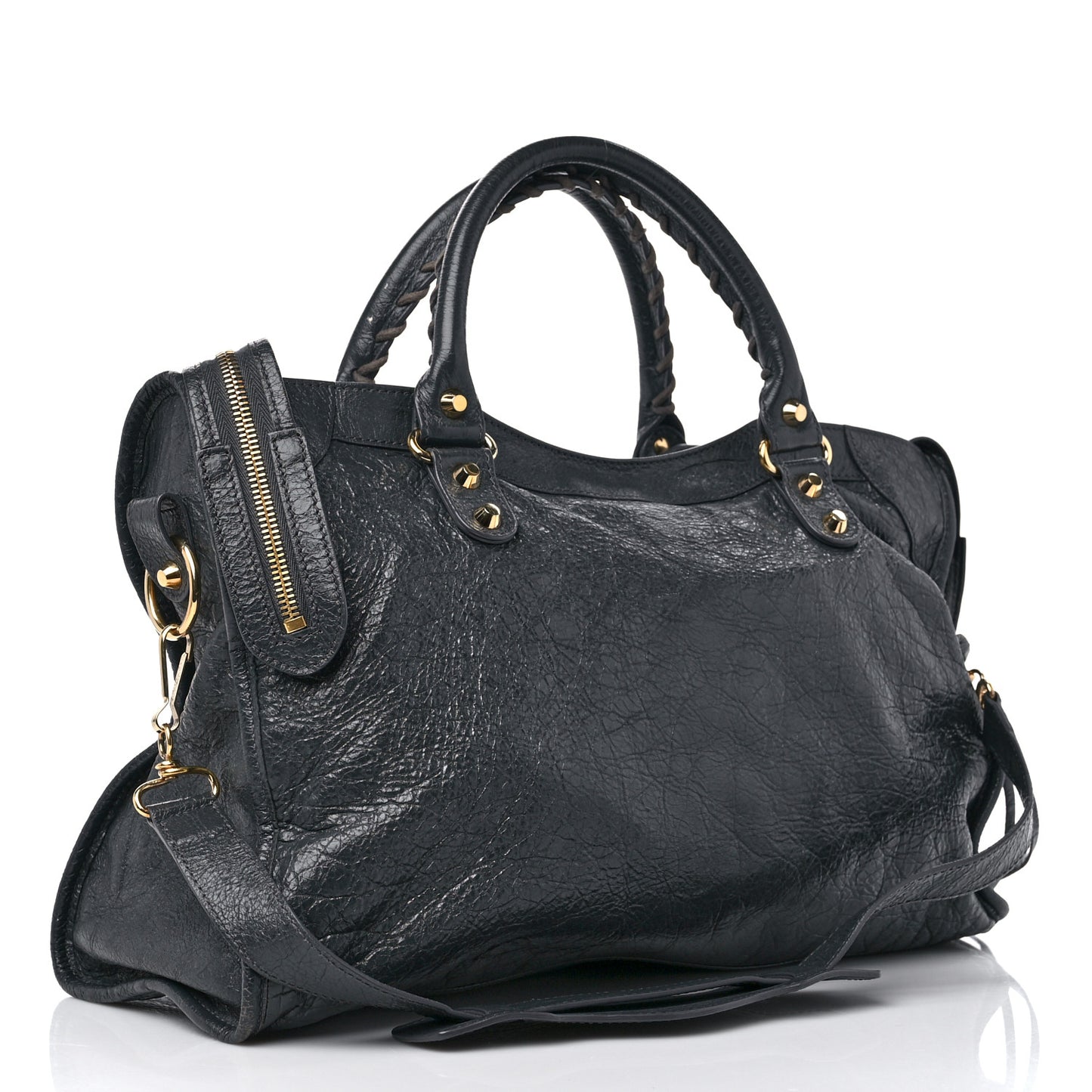Agneau Classic Gold Hardware City Gris Fossile Anthracite