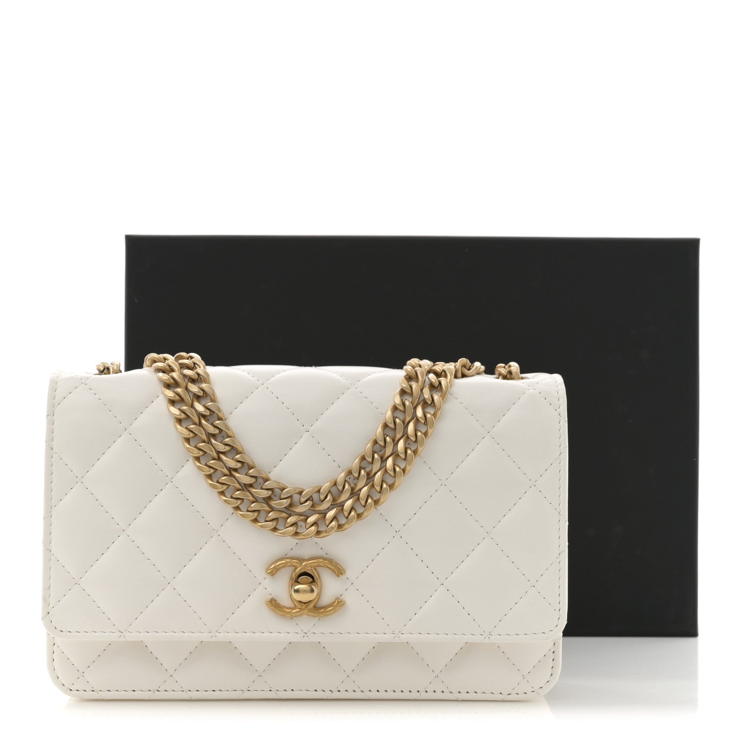 Chanel Lambskin Quilted Pillow Crush Wallet On Chain WOC White 11 of 11
