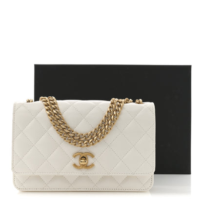 Chanel Lambskin Quilted Pillow Crush Wallet On Chain WOC White 11 of 11