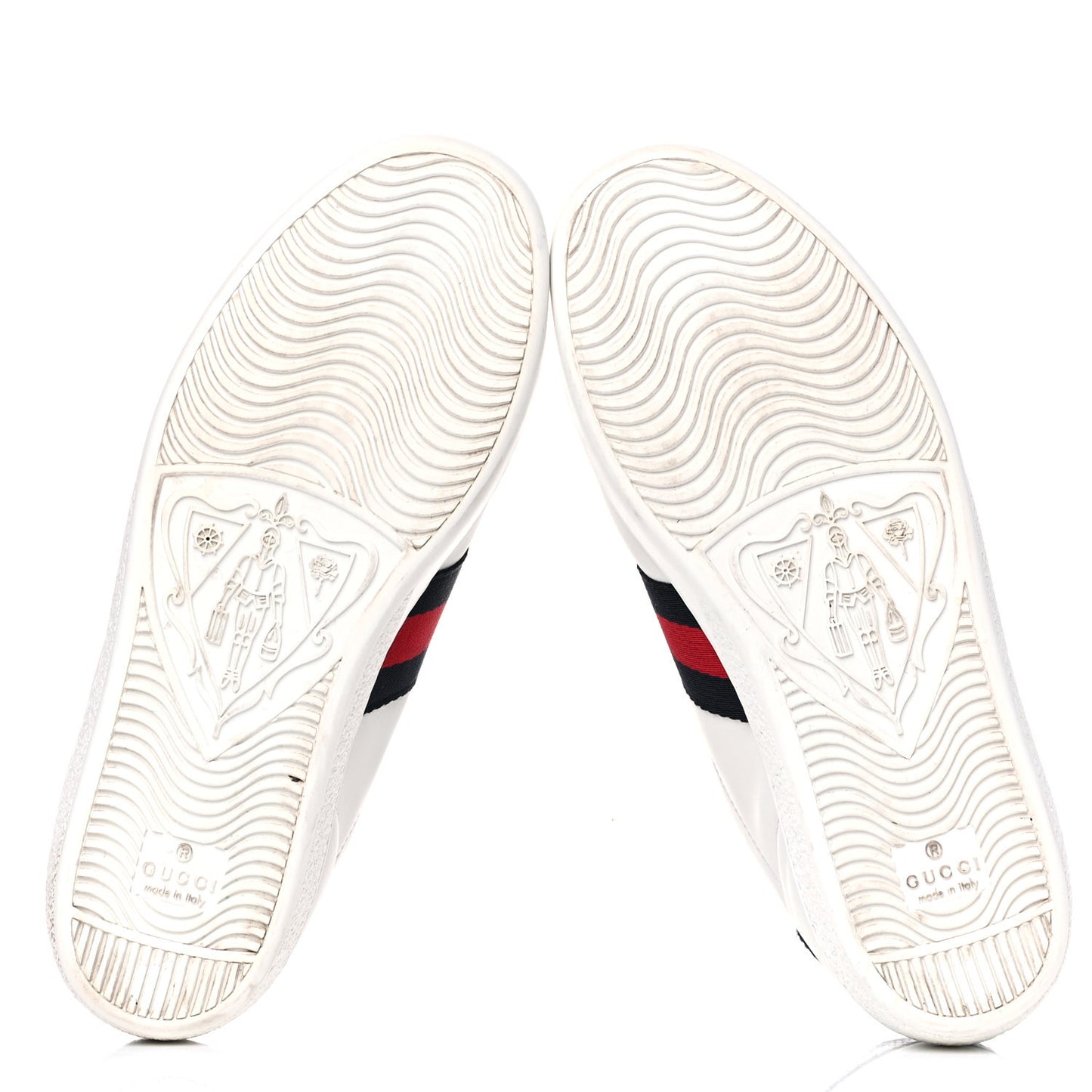 Calfskin Ayers Web Ace Sneakers 36 White Blue