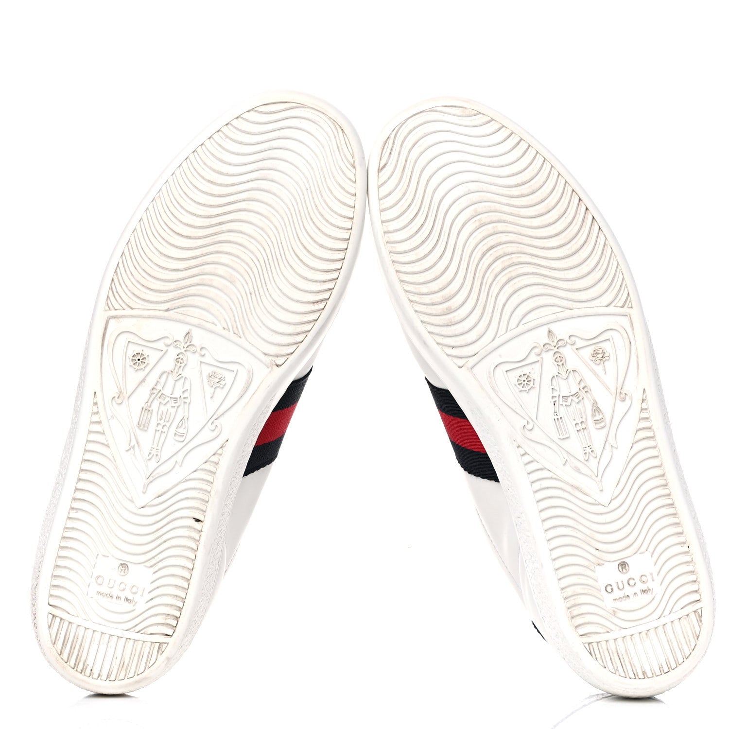 Gucci Calfskin Ayers Web Ace Sneakers 36 White Blue 5 of 5