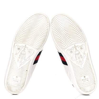 Gucci Calfskin Ayers Web Ace Sneakers 36 White Blue 5 of 5