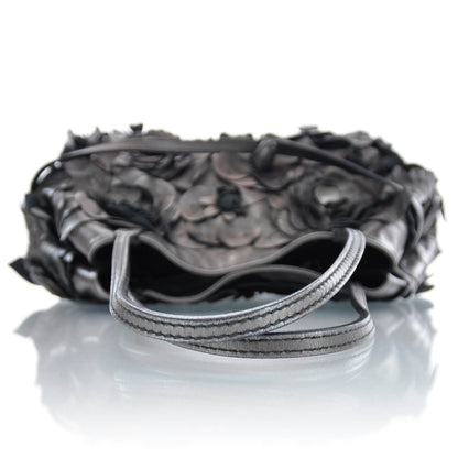 Valentino Garavani Leather Rosette Tote Metallic 4 of 12