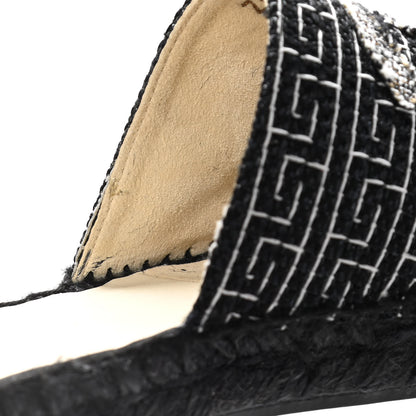 Chanel Tweed CC Slip On Espadrilles 37 Black Silver 14 of 15