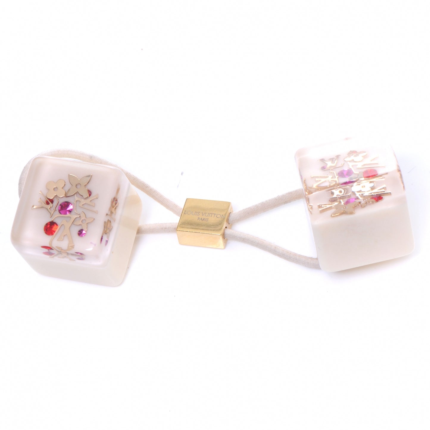 Monogram Hair Cubes Inclusion Beige