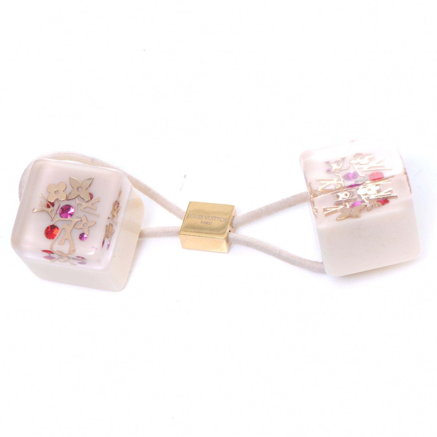 Louis Vuitton Monogram Hair Cubes Inclusion Beige 3 of 5