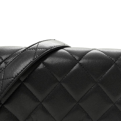 Chanel Shiny Caviar Quilted Mini Chain Messenger Flap Bag Black 8 of 11