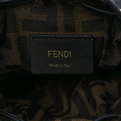 Fendi Silk Vitello King FF 1974 Quilted Mini Mon Tresor Bucket Bag Tobacco Moro 6 of 9