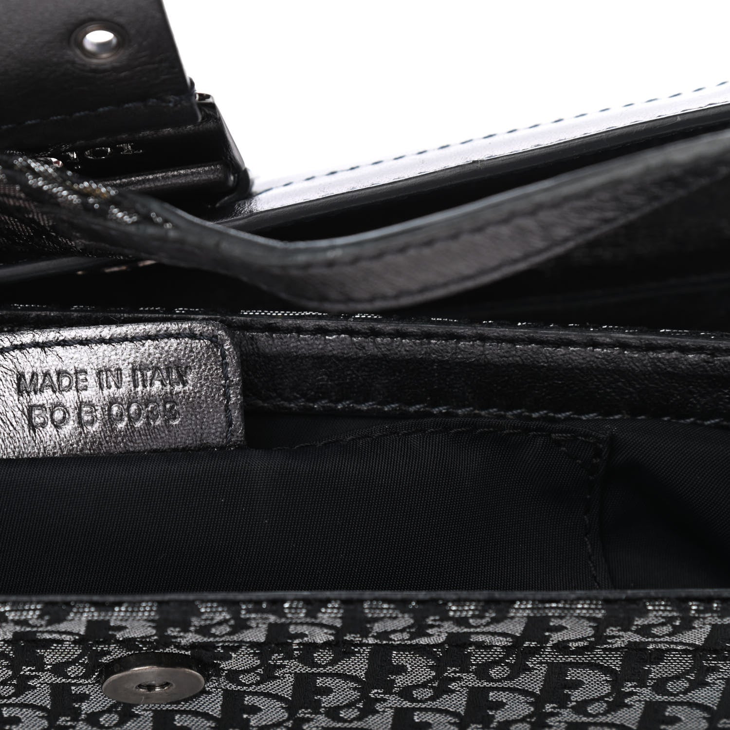Christian Dior Metallic Monogram Street Chic Shoulder Bag Black 7 of 11