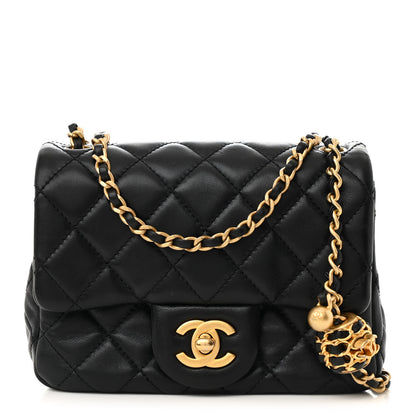 Chanel Lambskin Quilted Mini Pearl Crush Flap Black 1 of 13