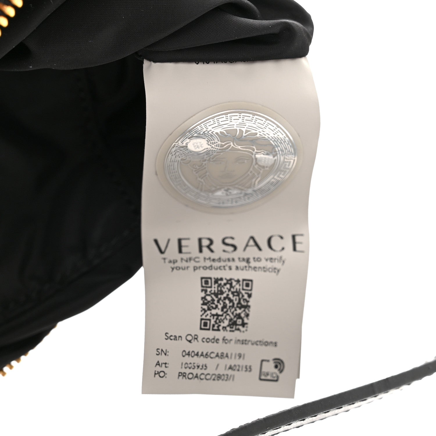 Versace Nylon Tribute Icon Flat Pouch Black 7 of 10