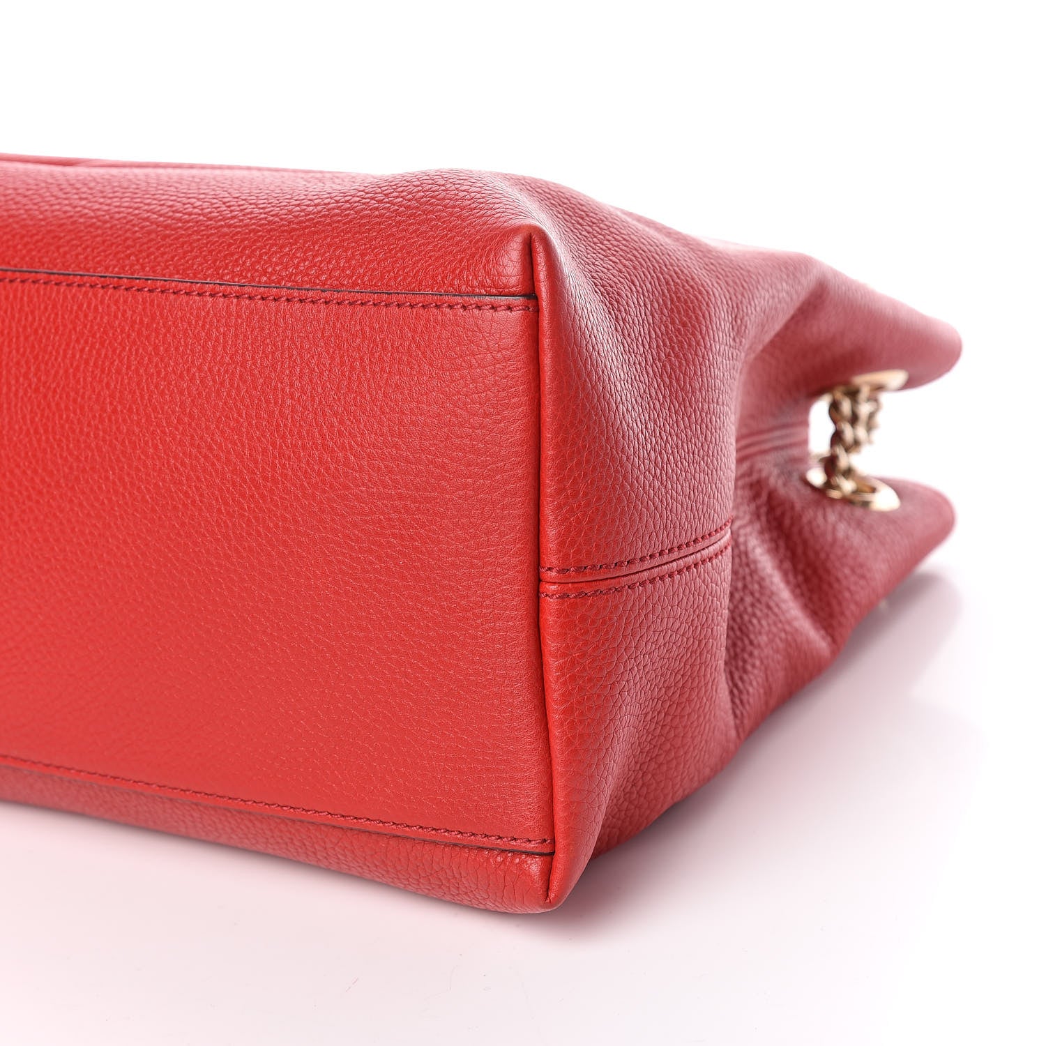 Gucci Cellarius Calfskin Medium Soho Chain Shoulder Bag Vibrant Red 9 of 10