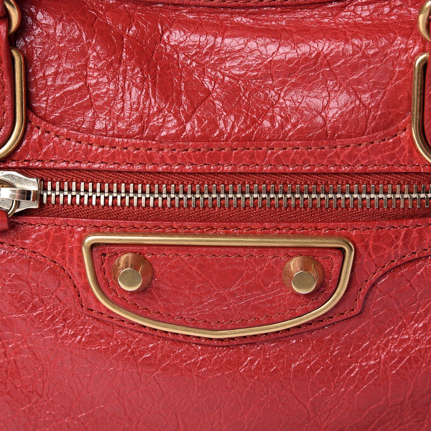 Agneau Gold Metallic Edge Hardware S City Rouge Rubis