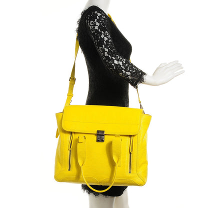 3.1 Phillip Lim 3.1 Leather Large Pashli Satchel Electric Yellow 2 of 12