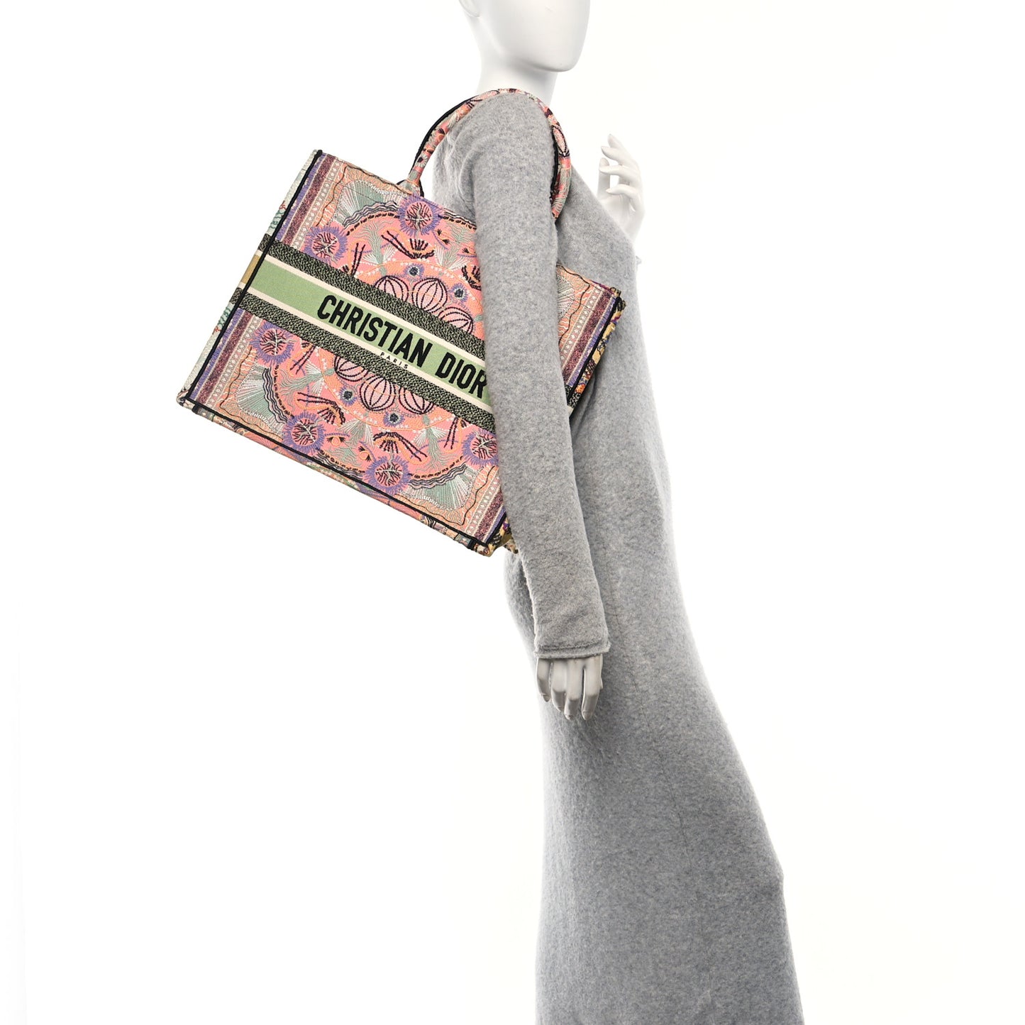 Canvas Embroidered Large In Lights Book Tote Multicolor