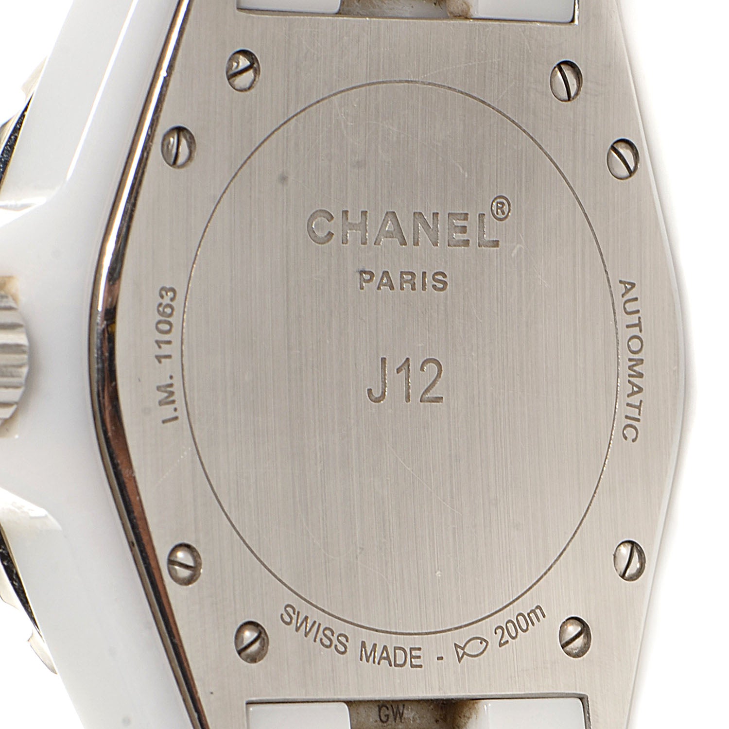 Chanel Stainless Steel Ceramic 38mm J12 Automatic Watch White 6 of 7
