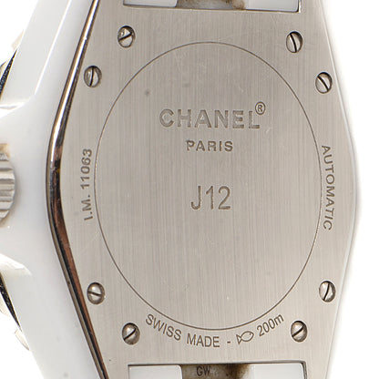 Chanel Stainless Steel Ceramic 38mm J12 Automatic Watch White 6 of 7