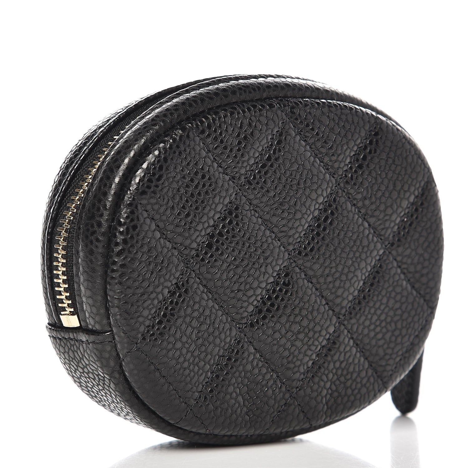 Chanel Caviar Quilted Zip Around Classic Coin Purse Black 3 of 7
