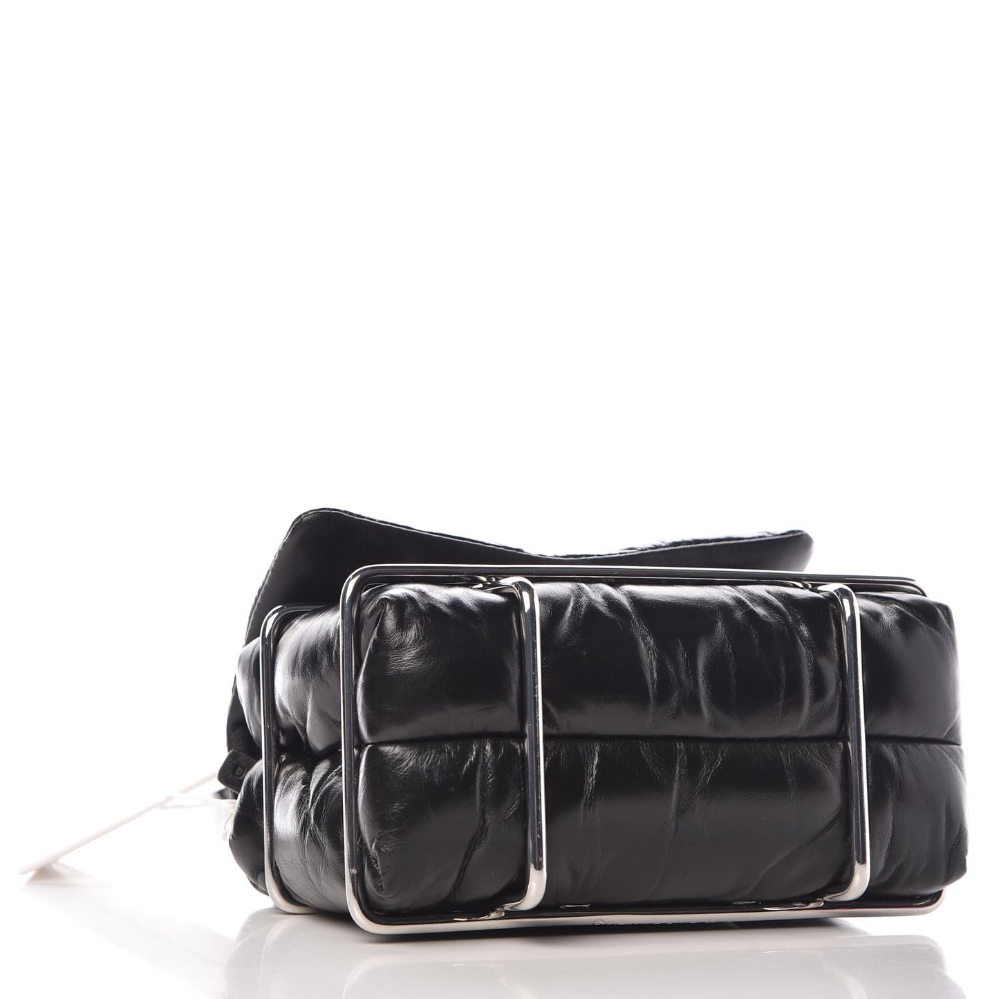 Calfskin Quilted Halo Crossbody Bag Black