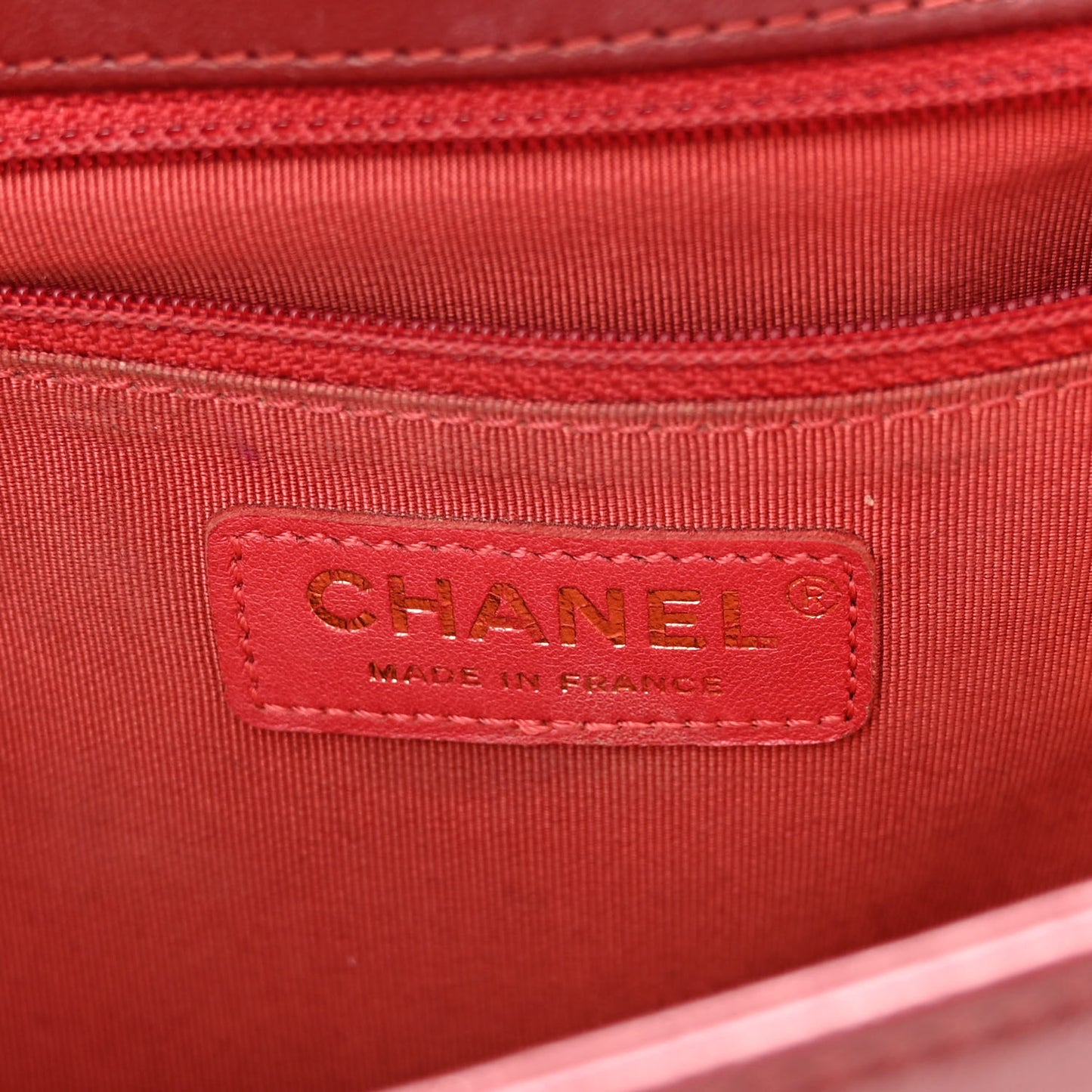 Lambskin Quilted New Medium Boy Flap Dark Red