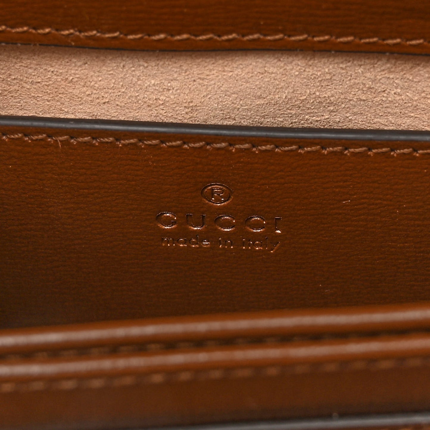 GG Supreme Monogram Azalea Calfskin Mini Horsebit 1955 Top Handle Flap Bag Beige Ebony Brown Sugar