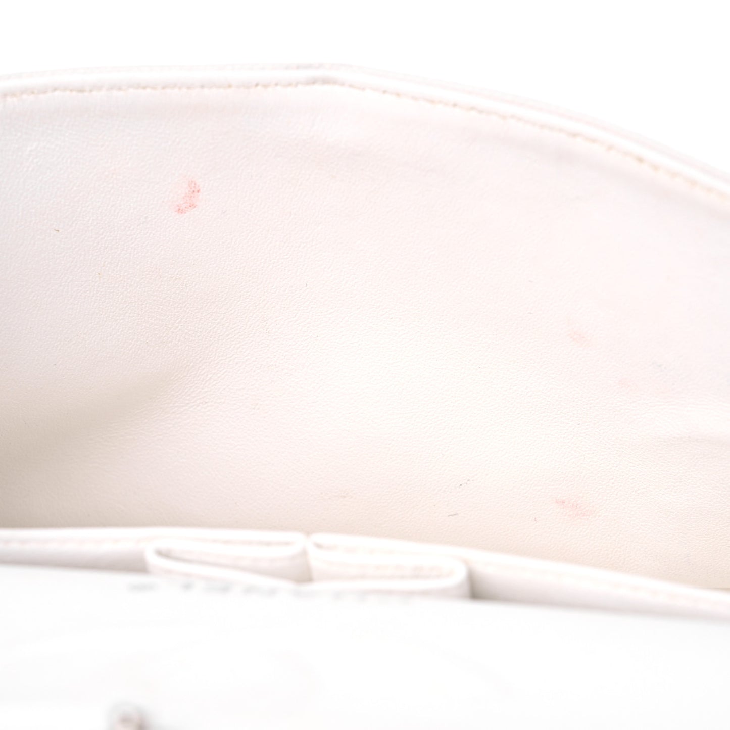 Caviar Quilted Medium Double Flap White