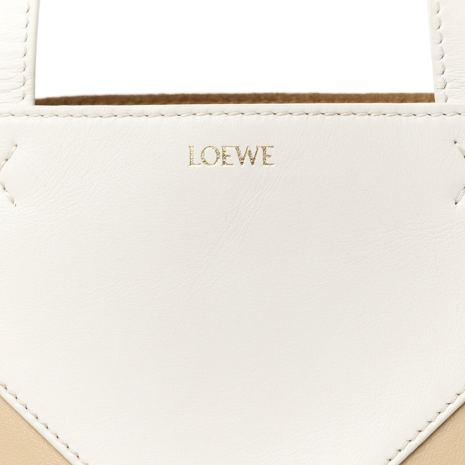 Loewe Shiny Calfskin Mini Puzzle Fold Tote Soft White Paper Craft 7 of 9