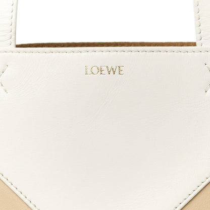 Loewe Shiny Calfskin Mini Puzzle Fold Tote Soft White Paper Craft 7 of 9