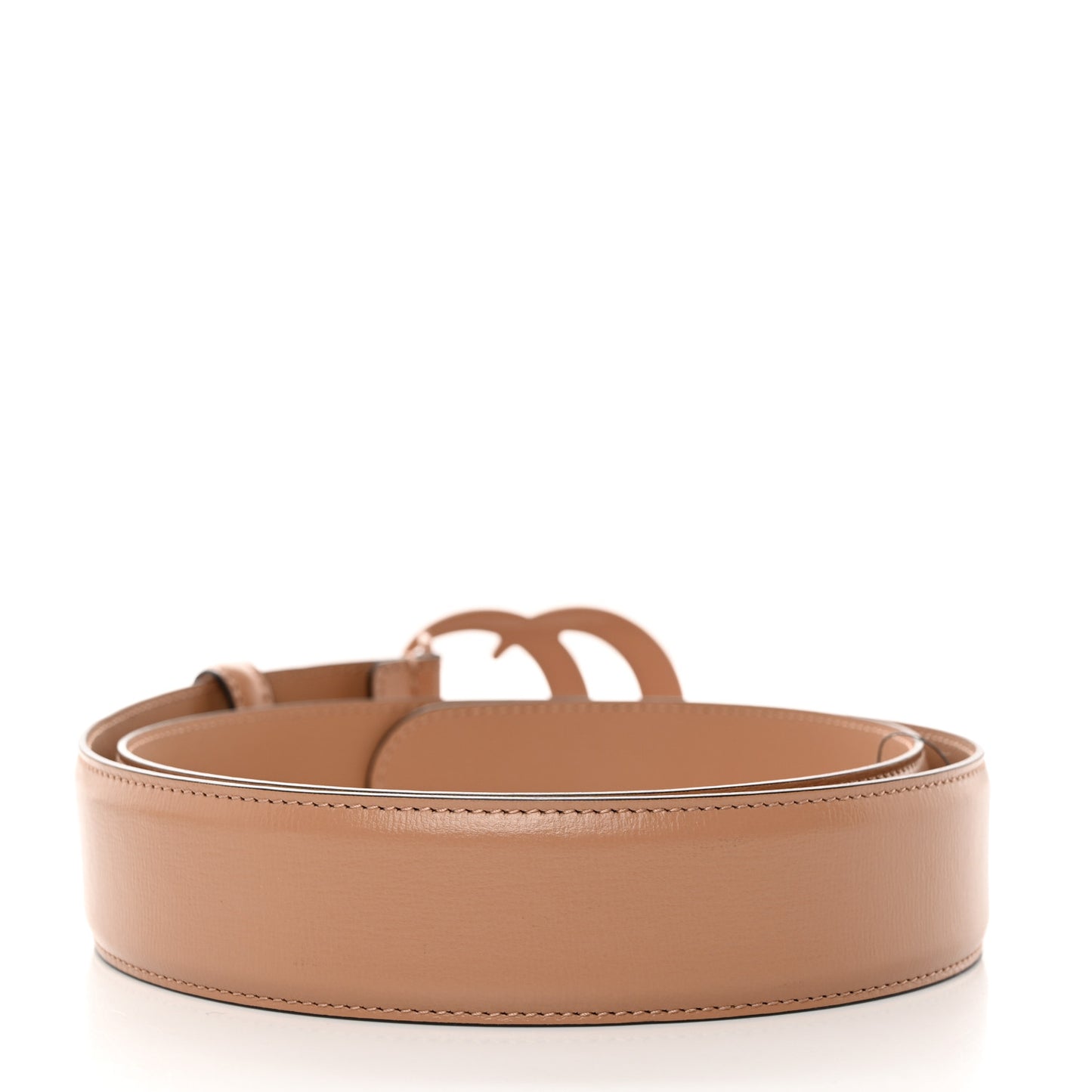 Azalea Calfskin Enamel Monochrome Double G 40mm Belt 100/40 Camelia