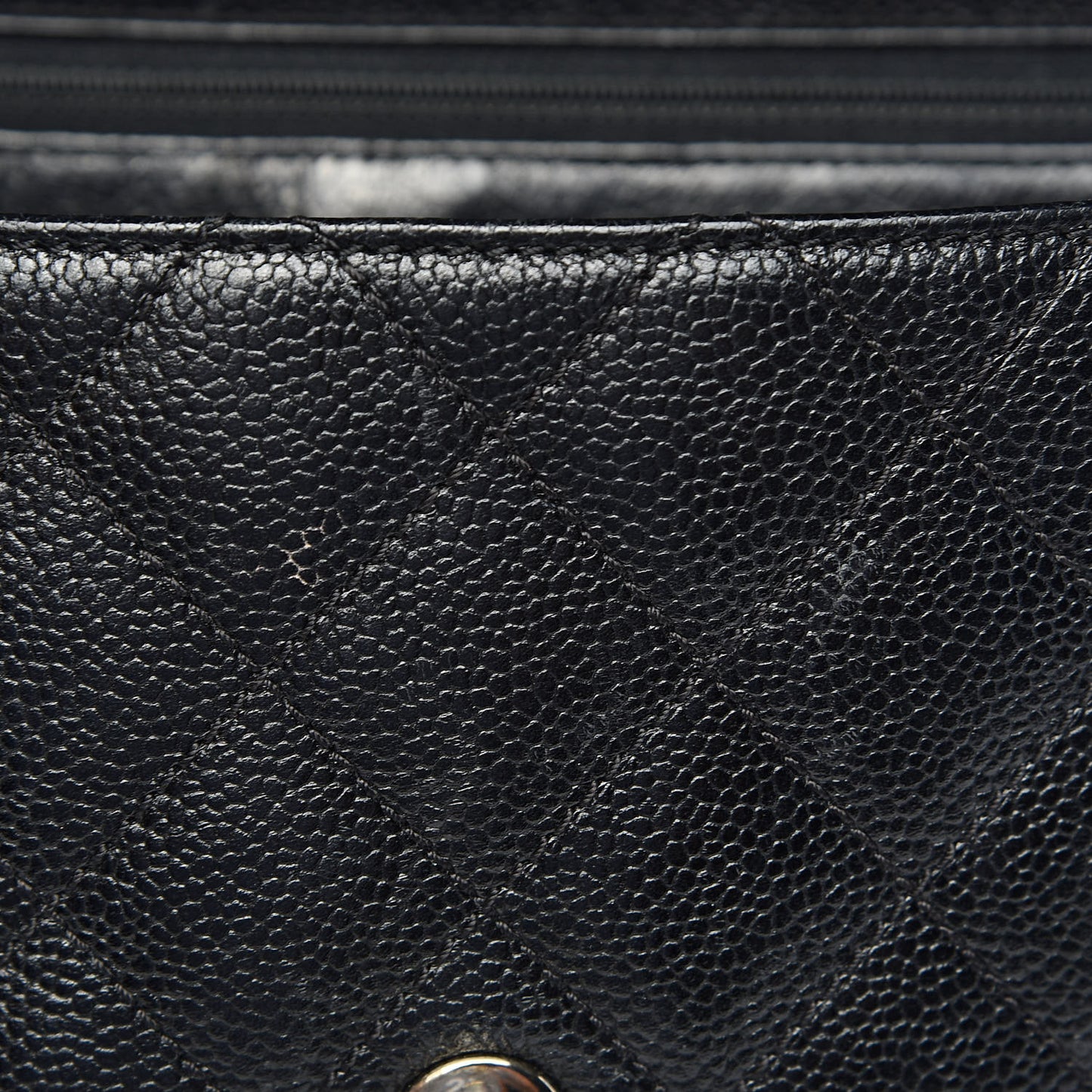 Caviar Quilted Jumbo Kelly Flap Black