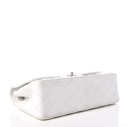 Chanel Caviar Quilted Jumbo Double Flap White 5 of 14