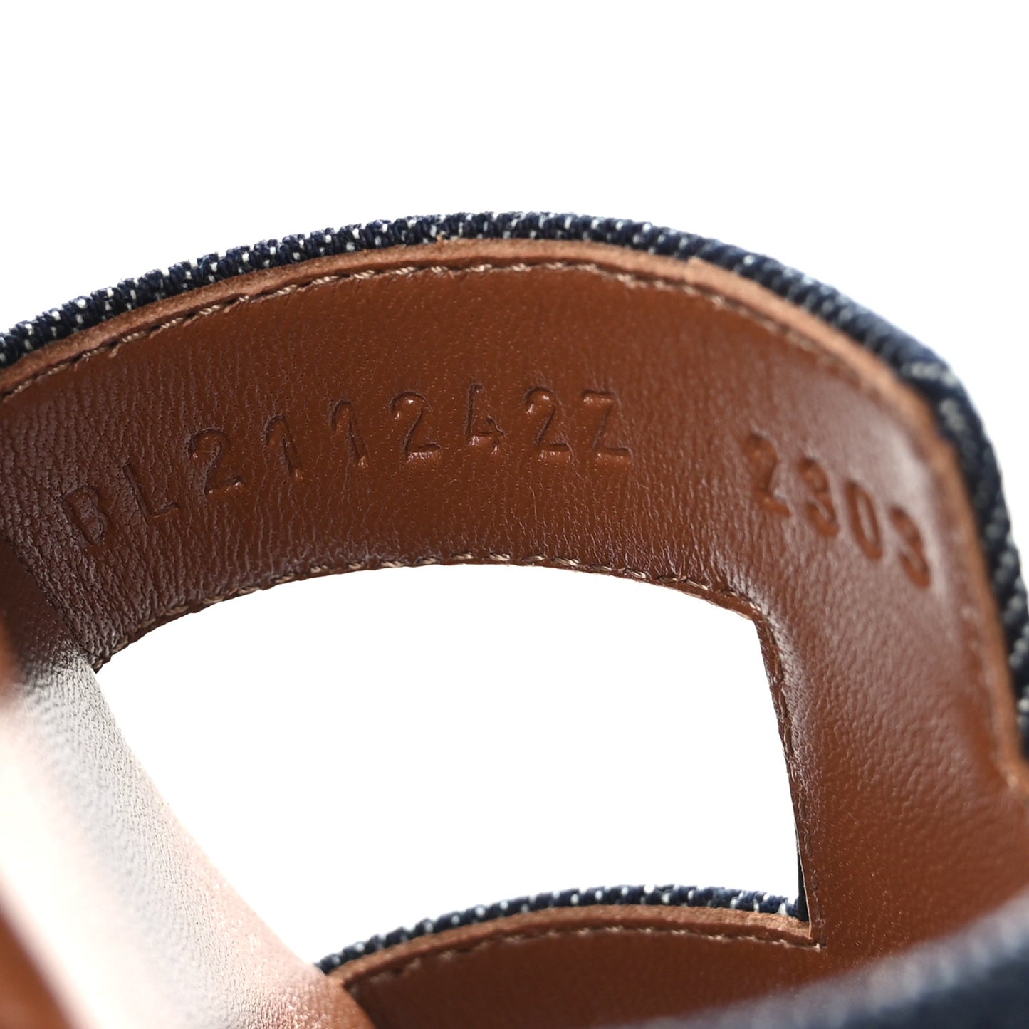 Denim Canvas Oran Sandals 36.5 Bleu Brut