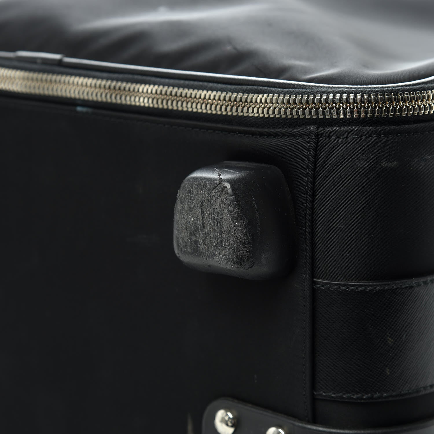 Prada Tessuto Nylon Saffiano Trolley Luggage Black 11 of 18