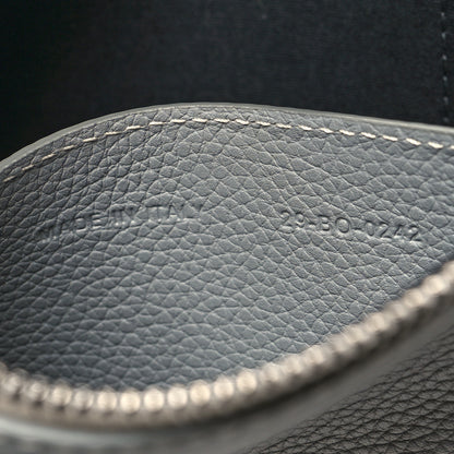 Christian Dior Grained Calfskin 1947 Signature A5 Pouch Grey White 7 of 11