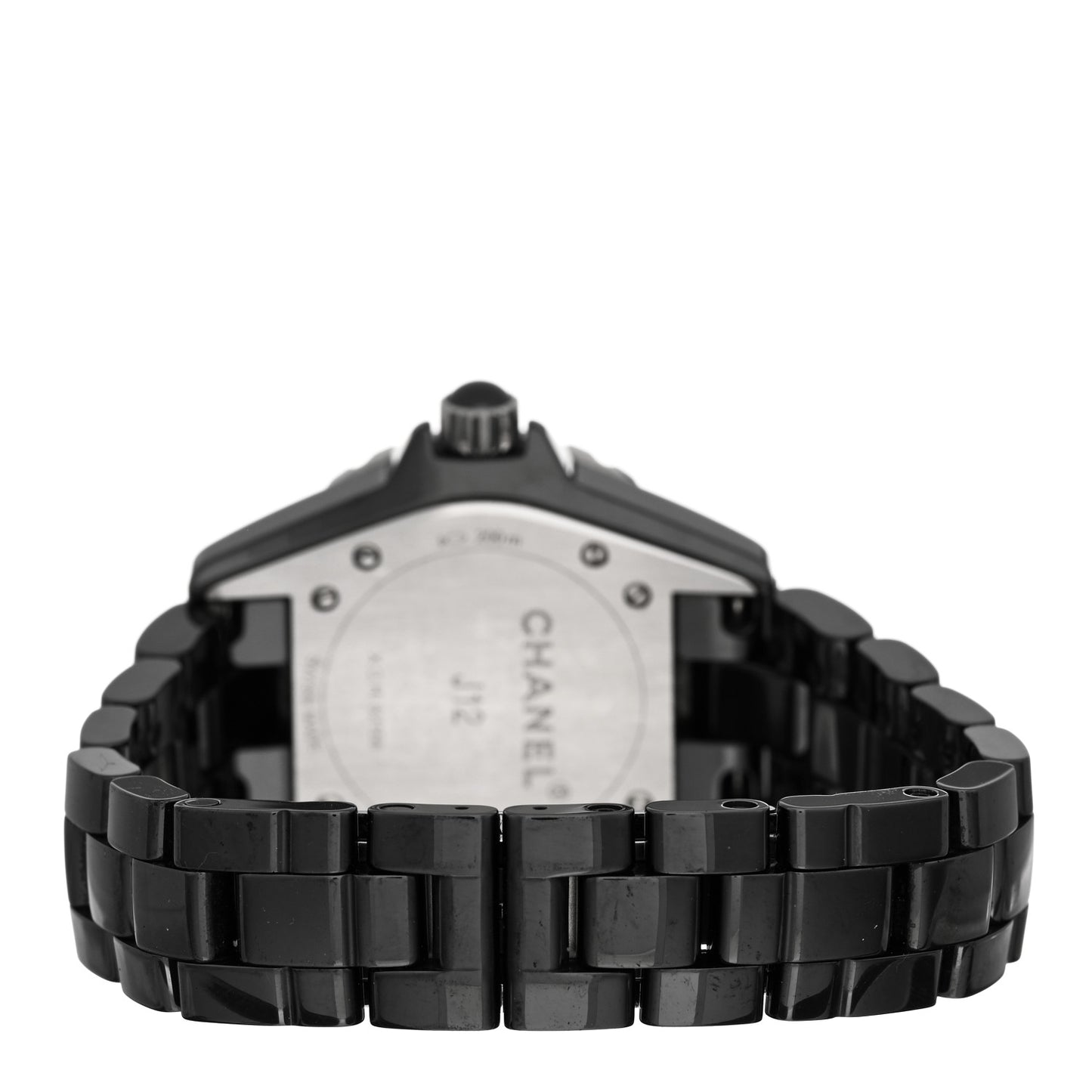 Stainless Steel Ceramic Diamond 33mm J12 Quartz Watch Black