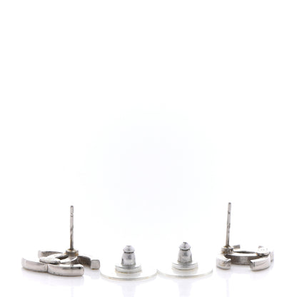 Chanel Crystal CC Earrings Silver 3 of 8