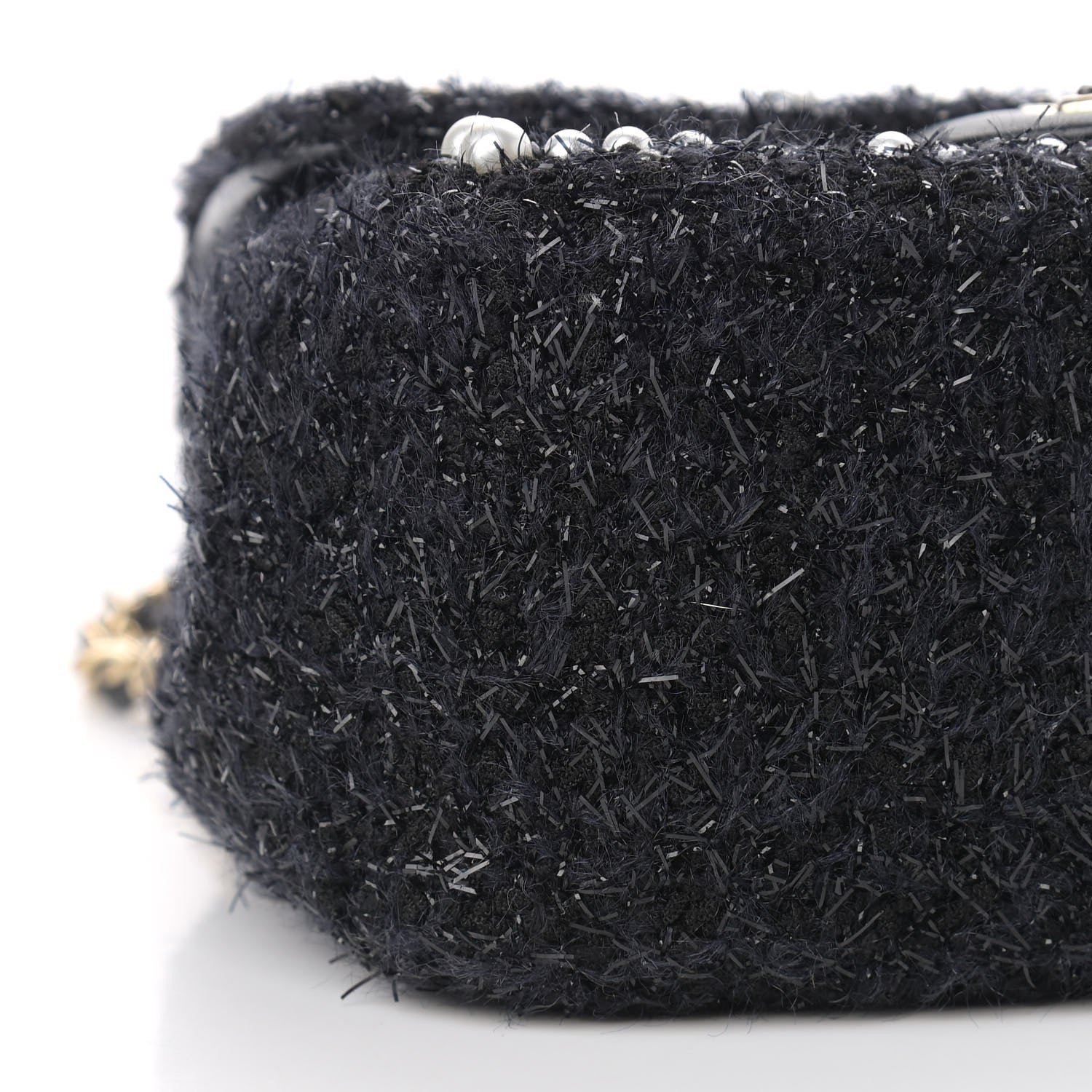 Chanel Tweed Pearl Mini Cosmos Flap Black 8 of 9