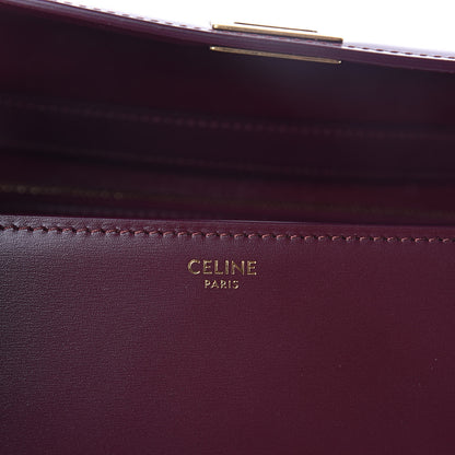 Celine Box Calfskin Medium Classic Box Flap Bag Burgundy 7 of 9