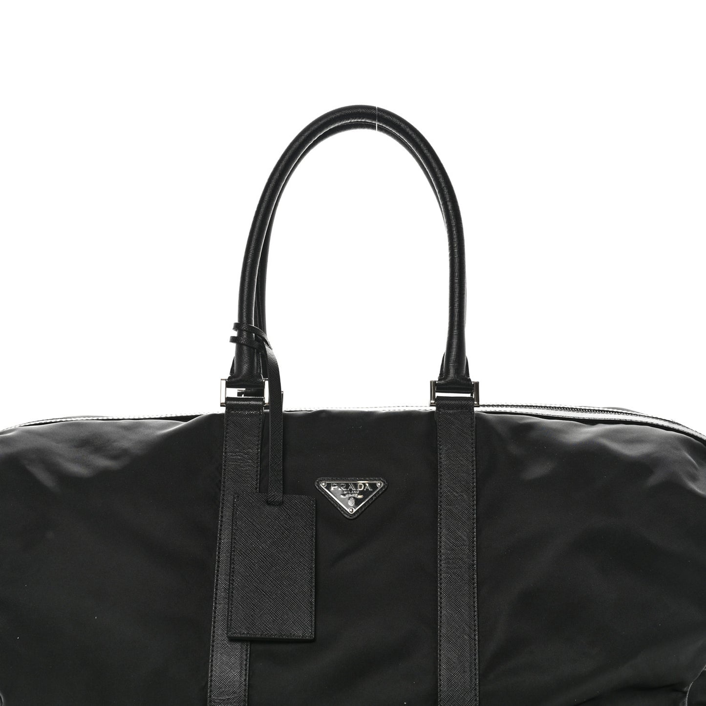 Tessuto Nylon Saffiano Viaggio Duffle Black