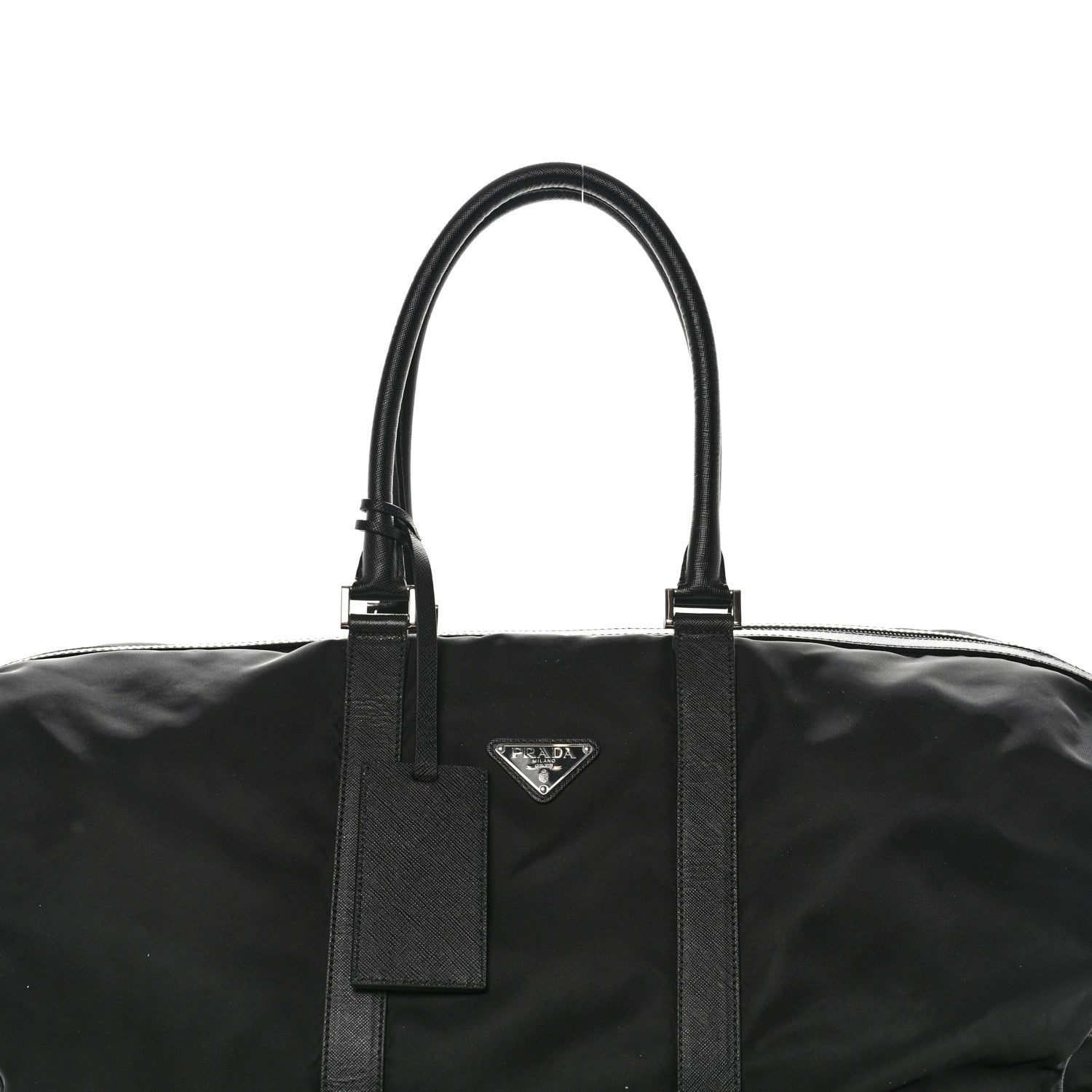 Prada Tessuto Nylon Saffiano Viaggio Duffle Black 5 of 10